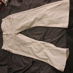 White flaired jeans